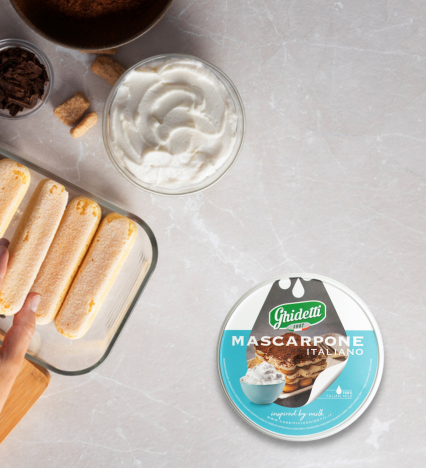Ghidetti Mascarpone Cheese delivers luxurious texture and authentic Italian taste.