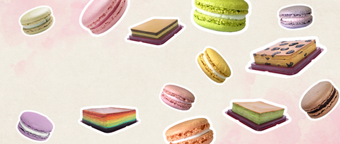 DIY your very own high tea set at home with our kueh lapis and macarons, for a fraction of the cost!